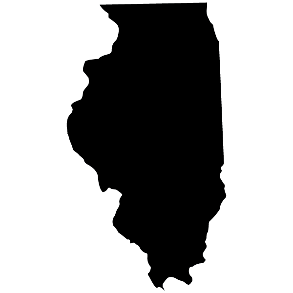 Silhouette of Illinois map