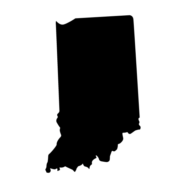 Silhouette of Indiana map