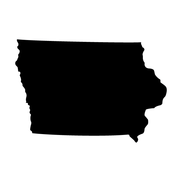 Silhouette of Iowa map